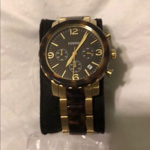 Fossil Natalie two toned stainless steel watch